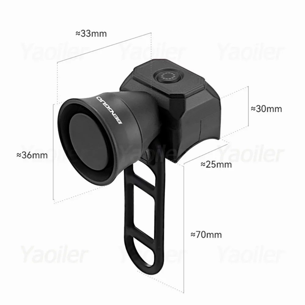 NEW Bicycle Electronic Horn E-Bike Bell 120dB Loud Warning Sound CR2032 Battery IPX4 Waterproof Scooter Road Mountain Bike Horn