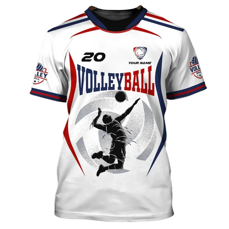 

Fashion Volleyball Graphic T-shirts For Men Summer Casual Crew Neck 3D Printed T Shirts Loose Streetwear Breathable Sports Tees