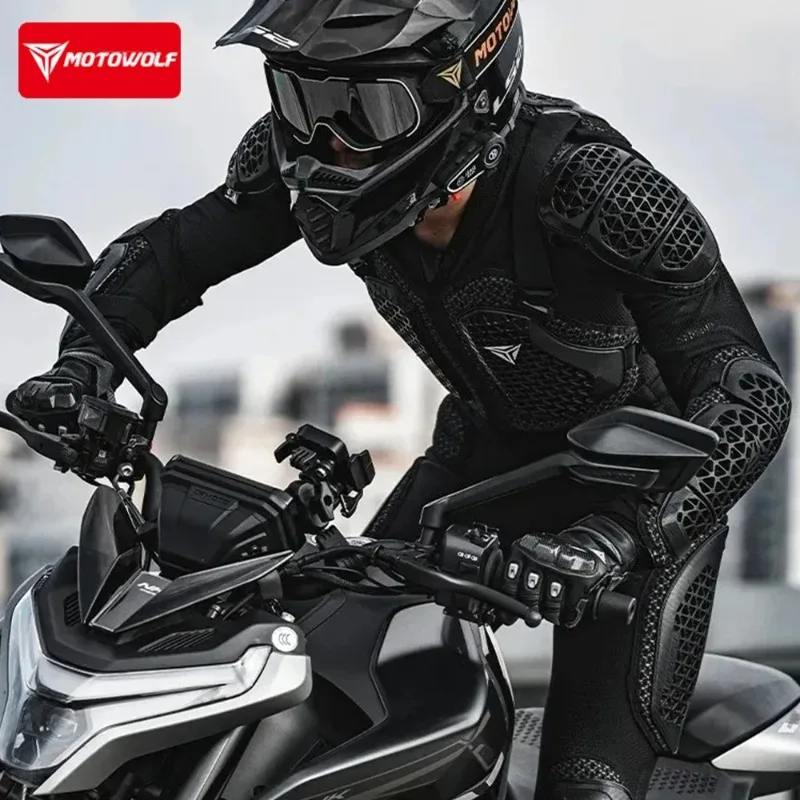

Motowolf Motorcycle Armor Jacket Men Women Summer Spring CE Approved Turtle Shell Body Protective Lightweight Gear