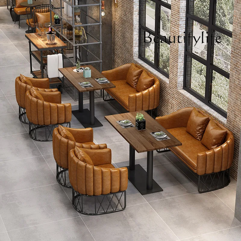 

Restaurant industrial style leisure sofa, cafe leisure negotiation simple fashion designer