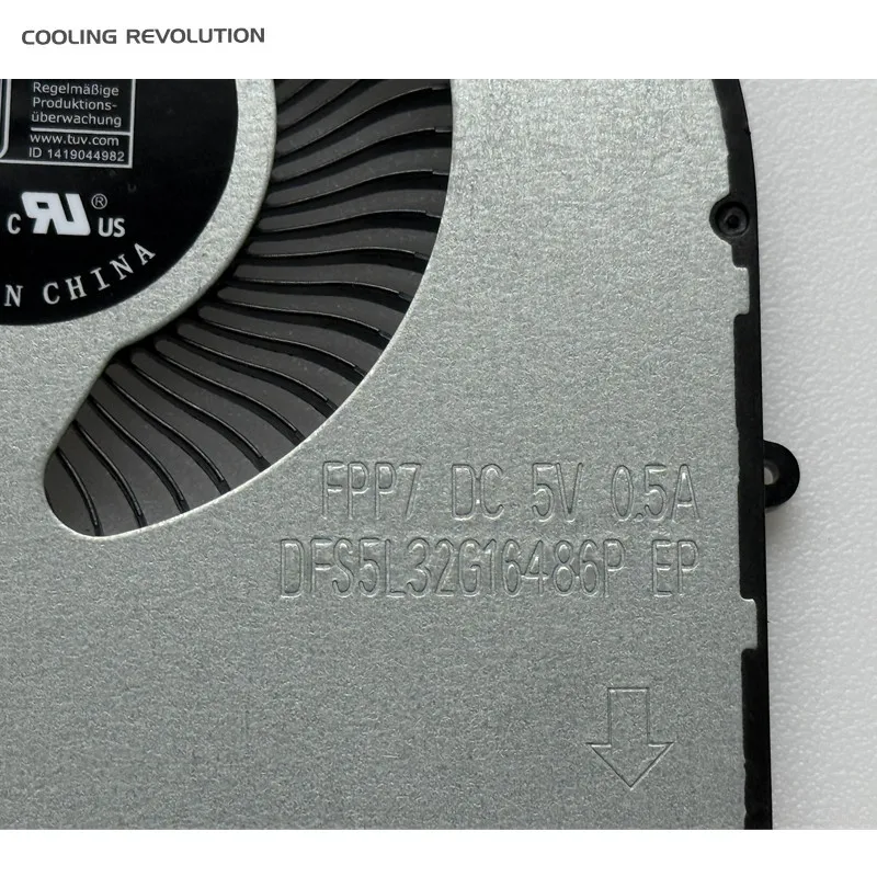 Nowy wentylator chłodzący CPU GPU do laptopa DFS5K22305283Q FPP6 DFS5L32G16486P FPP7 DC5V 0.5A 4PIN do Gigabyte G5 G6 KF KF5 MF RC55 RC56 — zdjęcie produktu 6