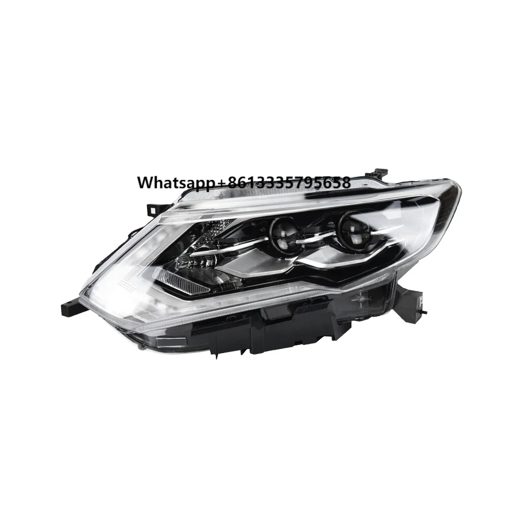 

For Nissan X-Trail 2017-2021 Car Front Light Upgrade High Configuration Accessories LED Auto Headlight Bifocal Lens Assembly