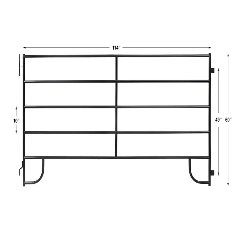 Professional Heavy-duty Galvanized Steel Guardrail Panels for Farm Livestock Enclosures and Horse Farm Safety Fencing.