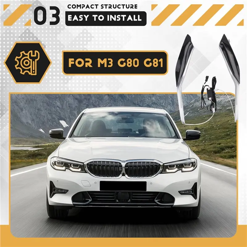A73Q-Car Center Console Saddle Light Ambient Lighting Interior Mouldings For BMW 3/4 Series G20 G22 G28 Carbon