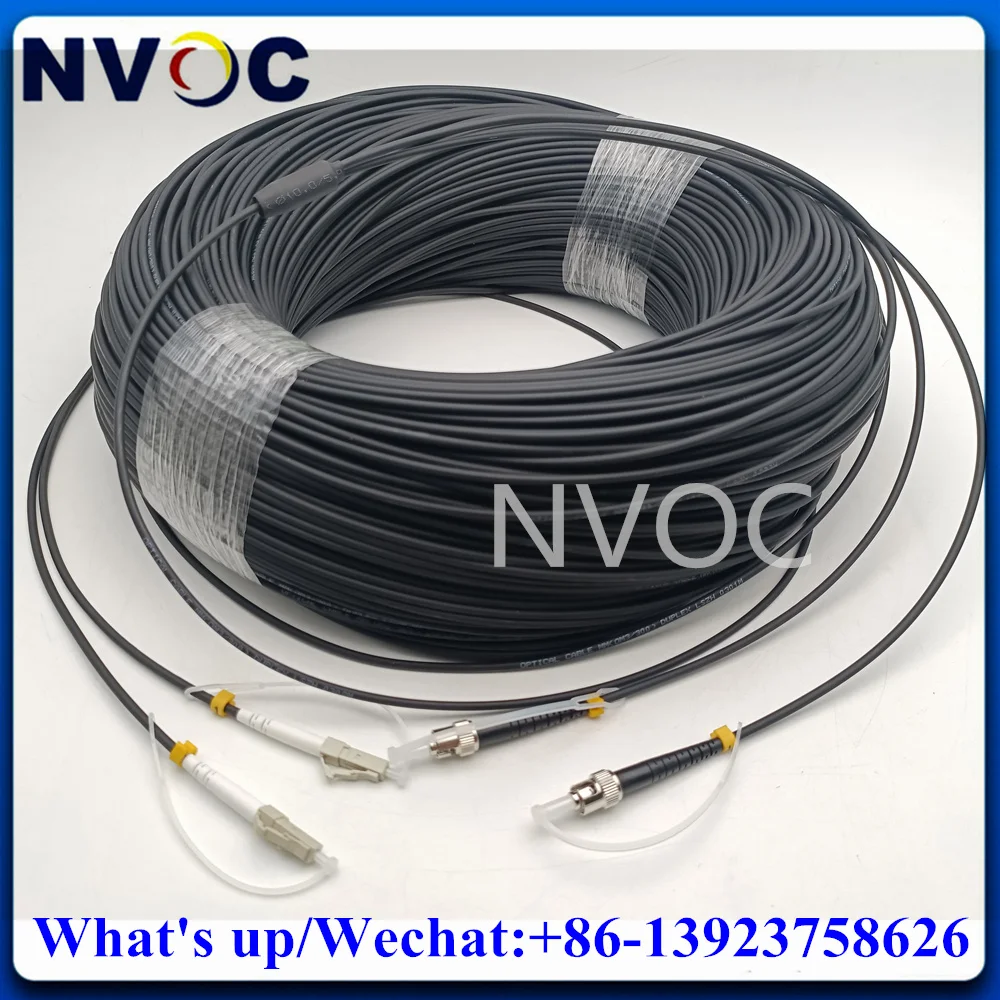 

150M 2Core OM3-150 Multimode OM3-300 2C SC/UPC-SC/FC/ST/LC 3.0mm Outdoor Armored Fiber Optical Patch Cord Jumper Cable Connector