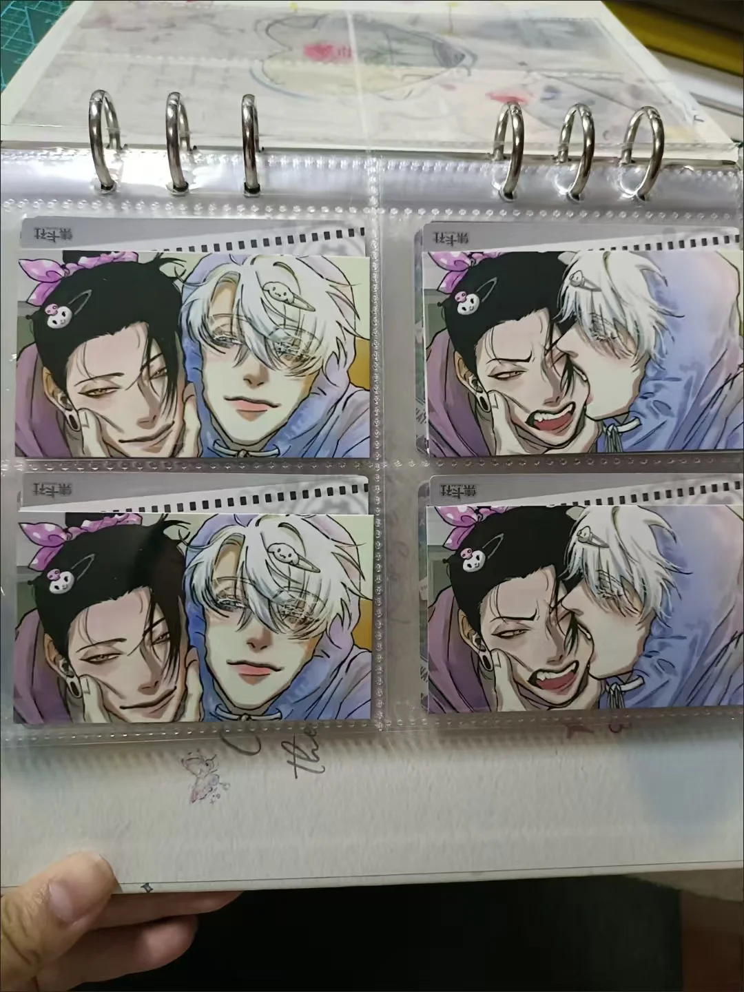 주술회전 3인치 게토 스구루 고죠 사토루 소형 카드 포토 카드 친구 선물 DIY 엽서 북마크 애니메이션 액세서리 2개