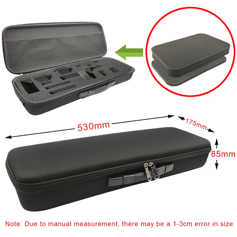 صندوق تخزين صلب DIY رغوة للصدمات حقيبة سفر مخصصة سستة صندوق حافظة حقيبة جمع الكاميرا لملحقات الأدوات الخارجية #3