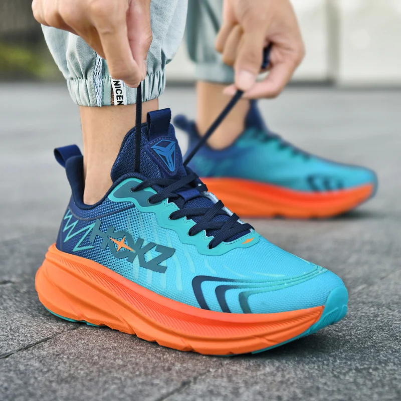Men's Sports Shoes Thick Sole Running Shoes Breathable High Quality Soft Sole Outdoor Sports Leisure Mesh Men's Running Shoes image 3