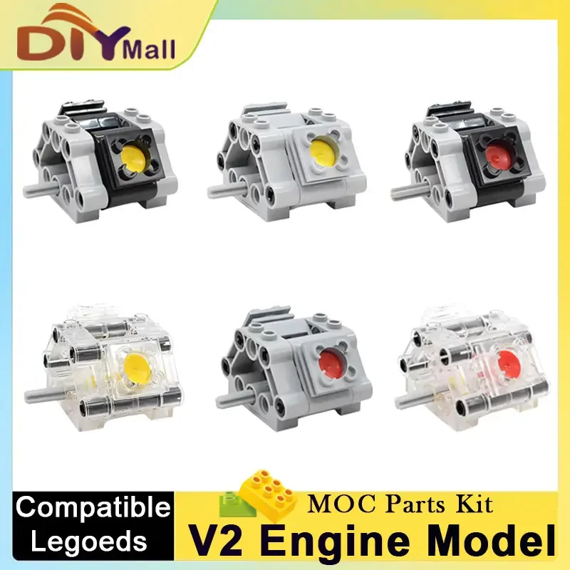 V2/V6/V8/V10/V12 مجموعة نماذج المحرك الهوائي-لبنات البناء الديناميكية لعبة تعليمية الجذعية لعشاق السيارات والكبار DIY