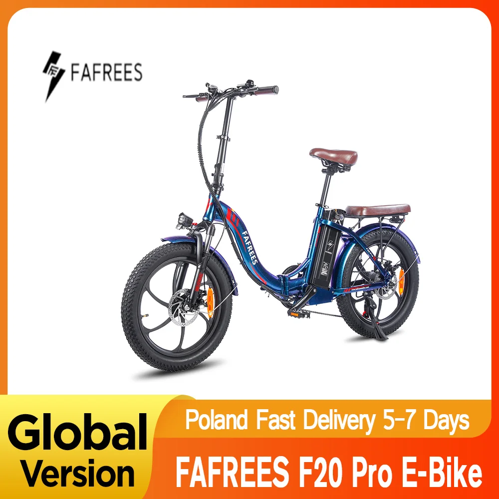 Fafrees F20 Pro Bicicletta elettrica pieghevole 250W 36V 18Ah Batteria al litio 20 pollici MTB Mountain Bike Outdoor Fat Ebike per adulti