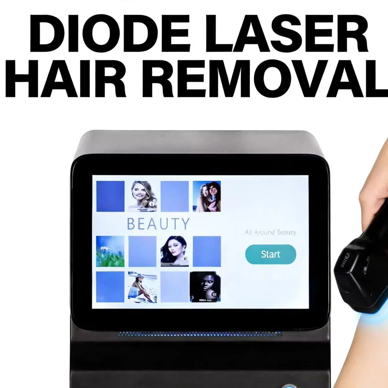 

Профессиональный салонный аппарат для лазерной эпиляции Ice Platinum Diode 4500 Вт, 755 808 1064 нм, безболезненный, перманентный, 3 длины волны