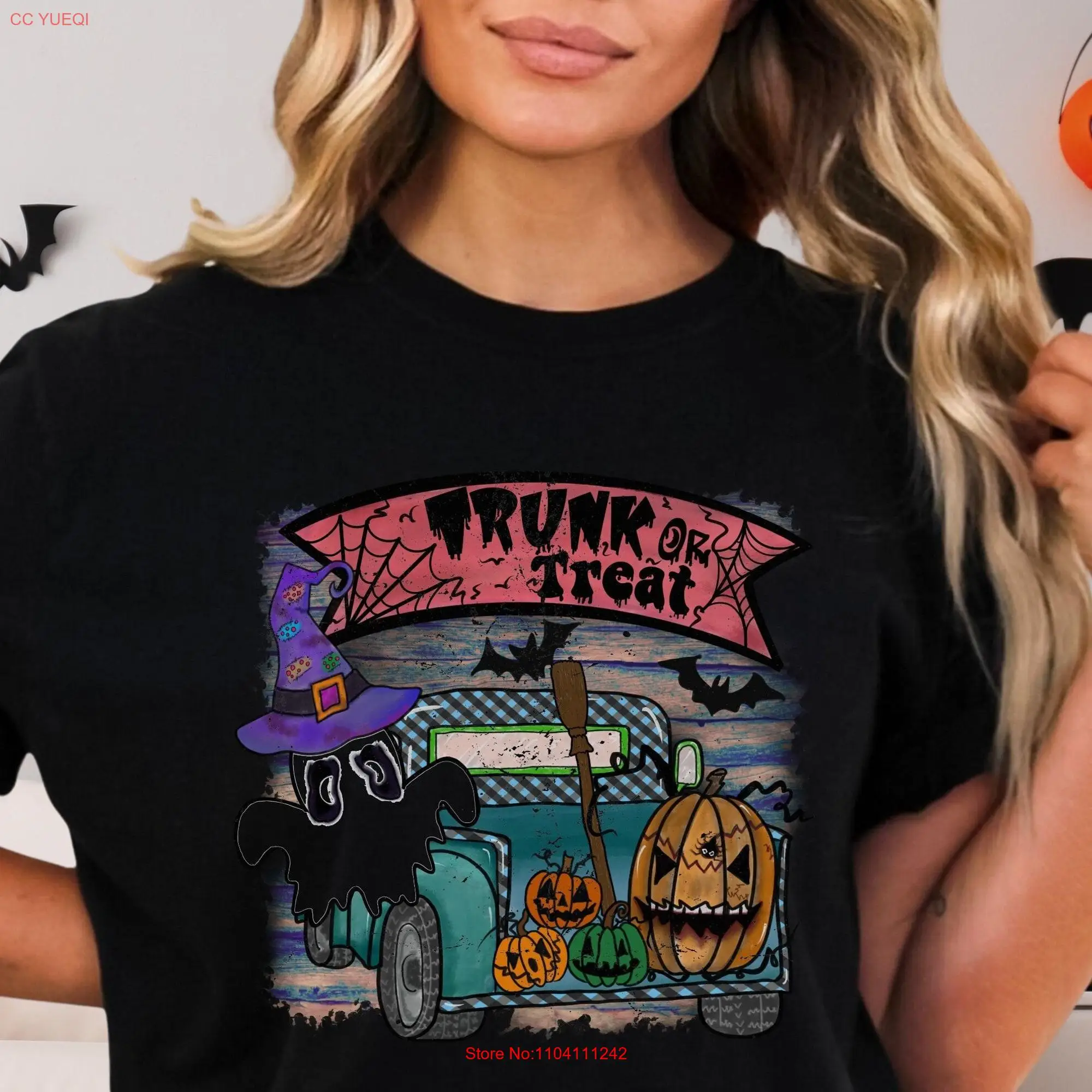 Vintage Trunk or TreaT T Shirt Halloween Club s long or short sleeves