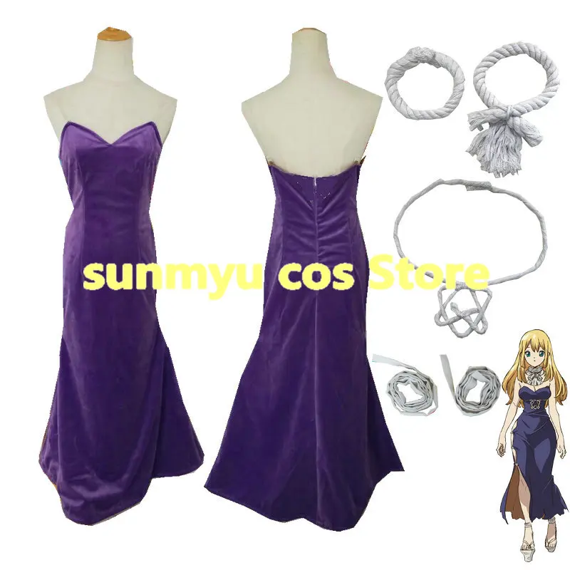 

Dr.STONE Ruri purple dress Cosplay Costume Custom Size