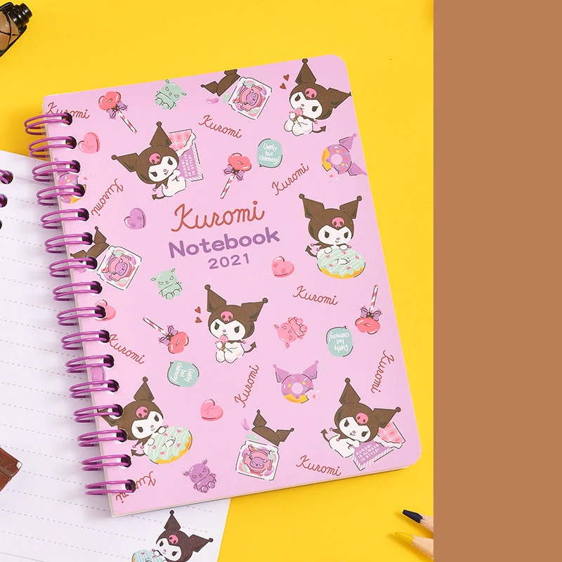 Sanrioed Anime Series Kawaii Kuromi My Melody Cinnamoroll Kitty Little Twin Stars Cartoon Notebook Student Notebook Kids Gifttoy