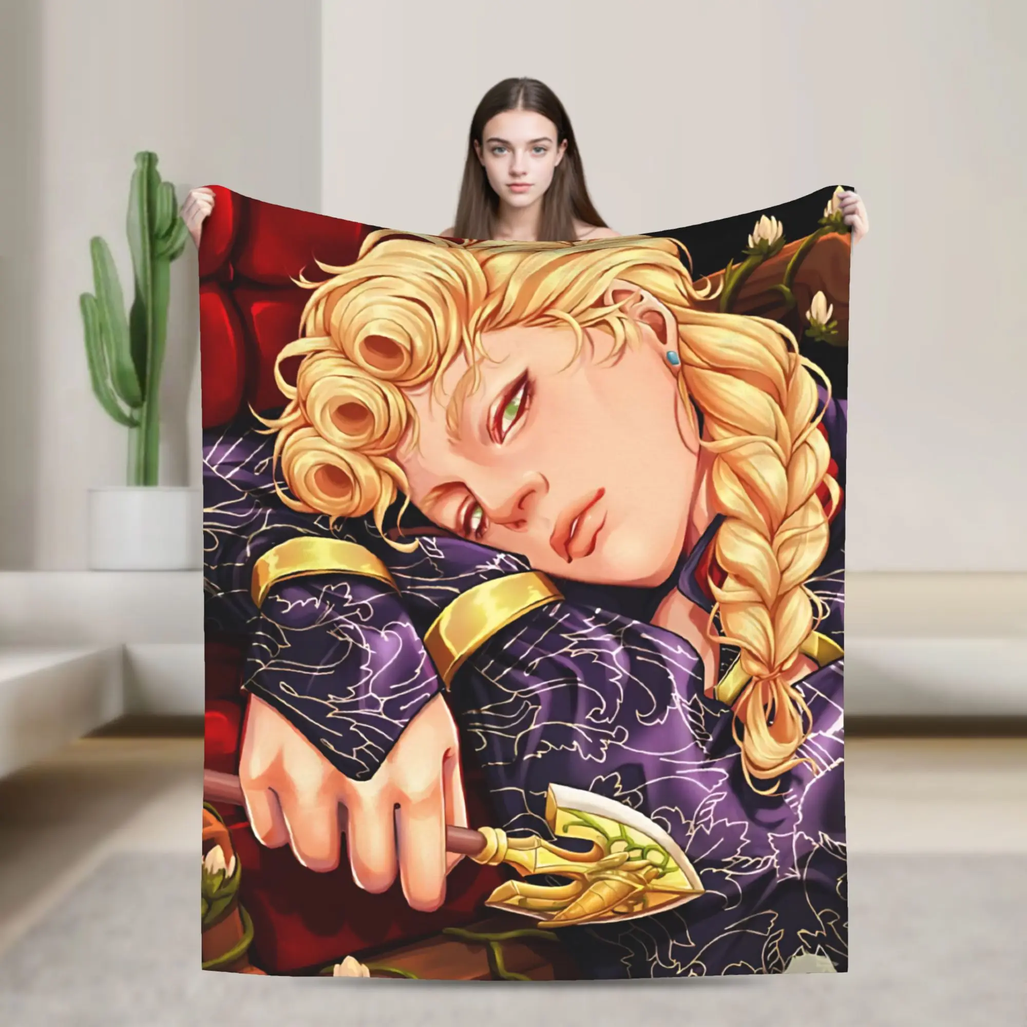 

J-JoJos Giorno Giovanna Knitted Blanket Wool Throw Blankets Bedding Couch Decoration Ultra-Soft Warm Bedspreads,
