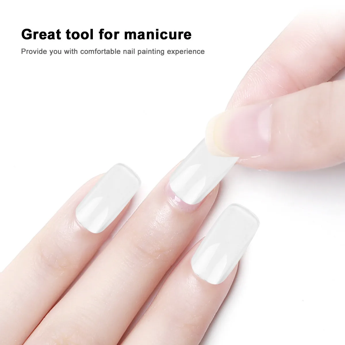 

600Pcs Clear French False Nails Natural Looking Nail Stickers Durable Practical Manicure Accessories Fake Nails
