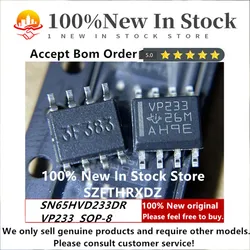 SZFTHRXDZ 100% NEW ORIGINAL SN65HVD233DR SOP-8 VP233 SOIC-8 CAN transceiver 1Mbps 3V~3.6V