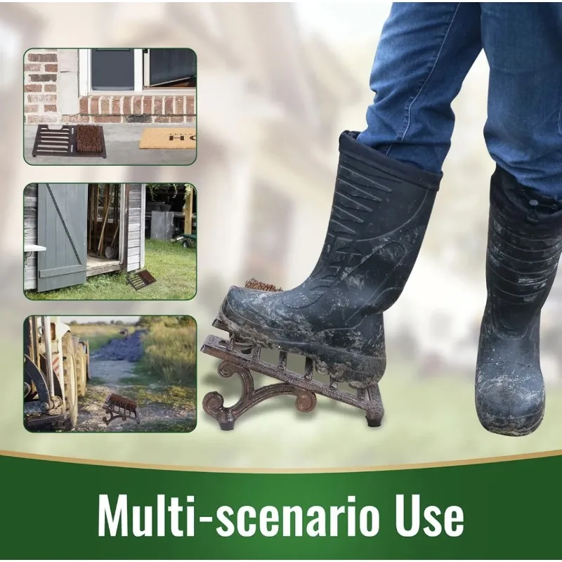 Cast Iron Mane Shoe Brush Shoe Shine Device, Yard Entrance Door Foot Pad Artifact, Sole Wipe Mud
