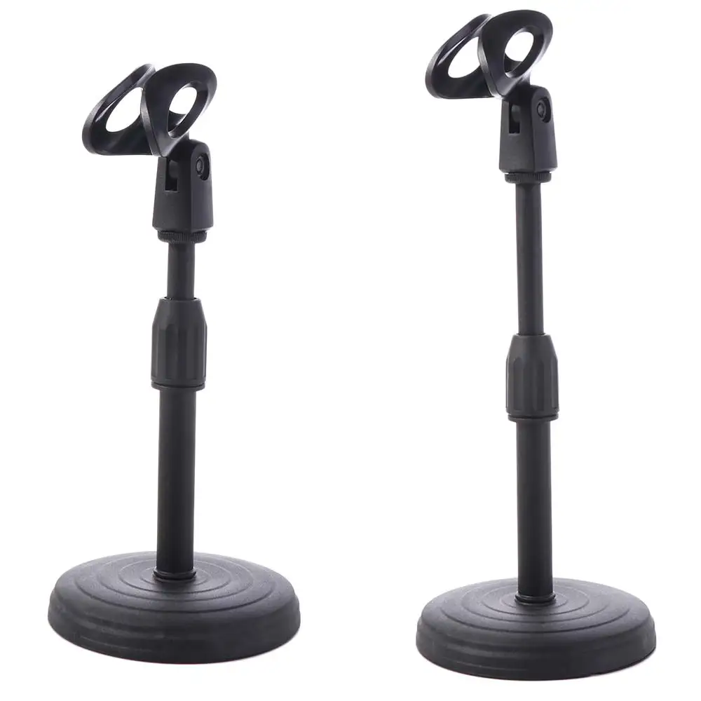 360° Rotating Recording Microphone Holder Sturdy Universal Mini Desk Microphone Stand Extendable Adjustable