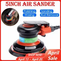 5inch Pneumatic Orbital Sander Air Polisher Car Polishing Waxing Metal Grinding Machine Air Sander Pneumatic Tools