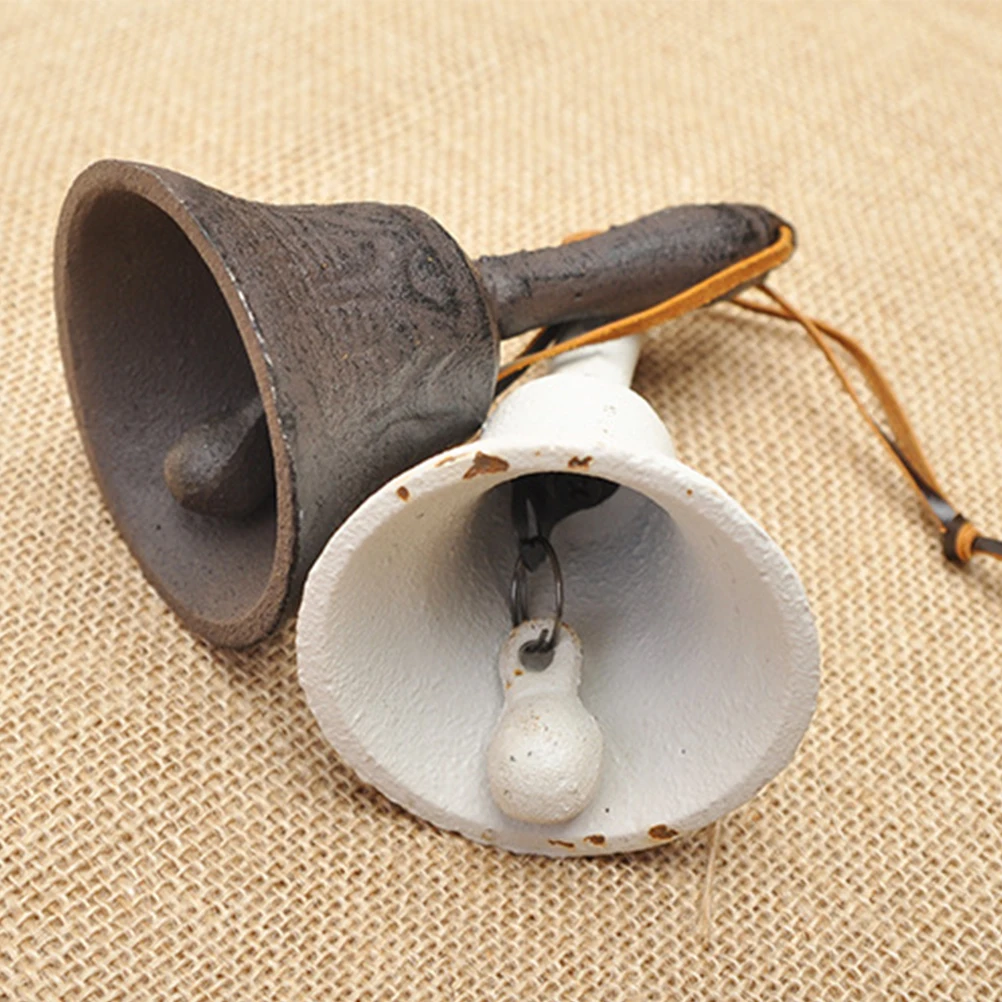 

Retro Hand Bell Material Unique Design Perfect Gift Feng Shui Ornament Home Office School Iron Handbell Vintage Decor