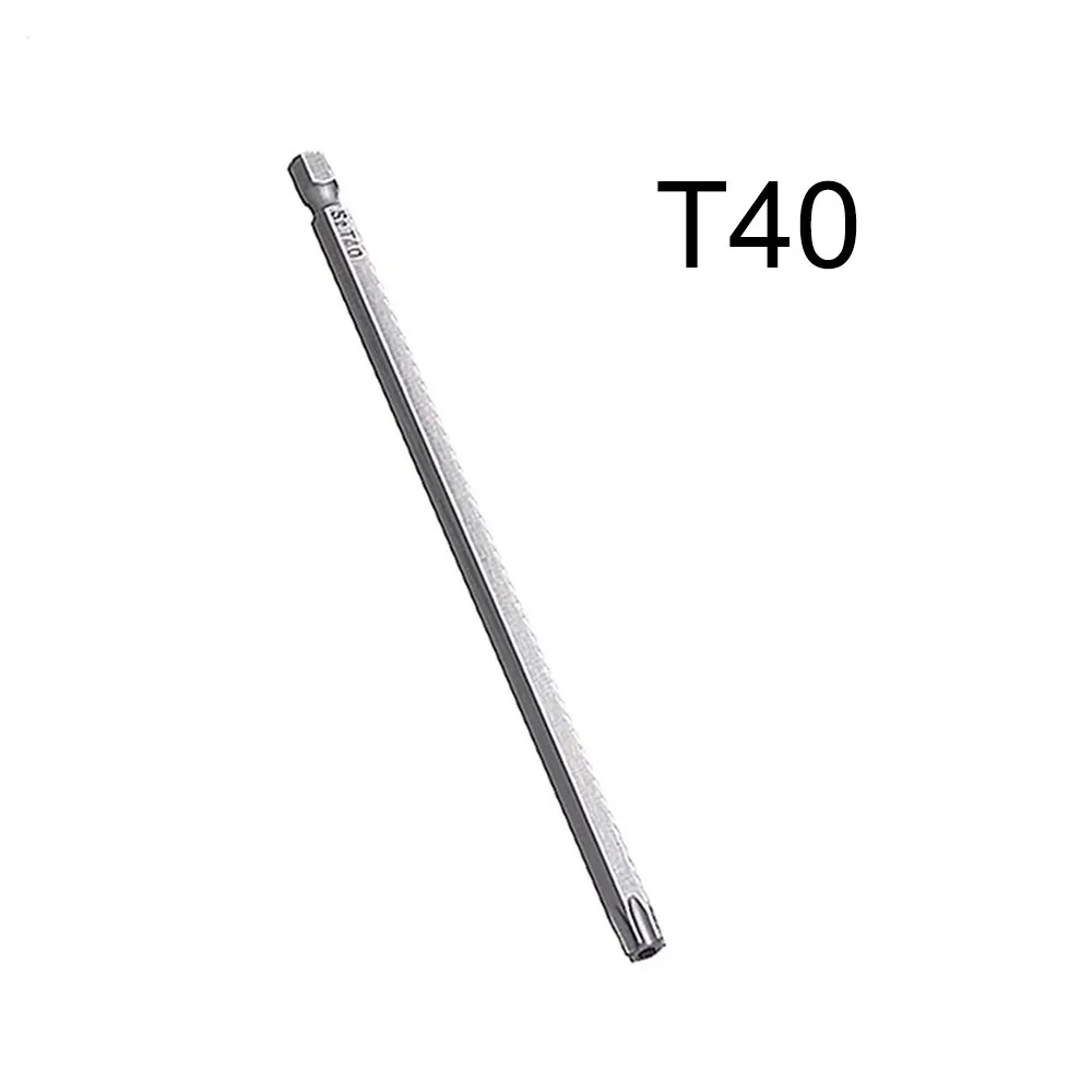 Fraudebestendige beveiligingsbit Magnetische bitset Torx-schroevendraaier Platte kop 1/4" zeskantbit 150 mm lang T8 T10 T15 T20 T25 T27 T30/T40