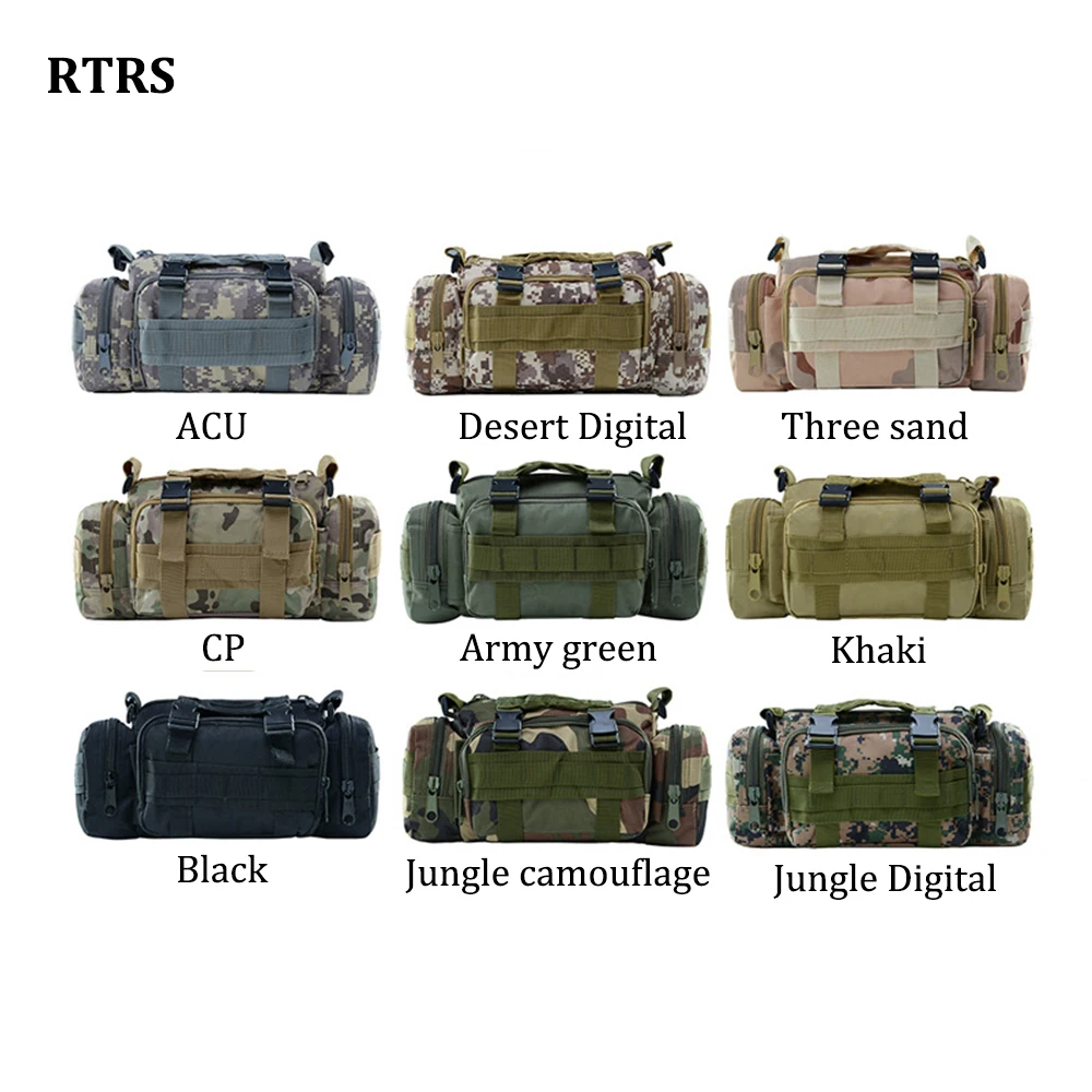 Outdoor Multifunctional Cameral Shoulder Bag Military Tactical Waistpack Waterproof  Hiking Camping Trekking  Cycling Sling Bag