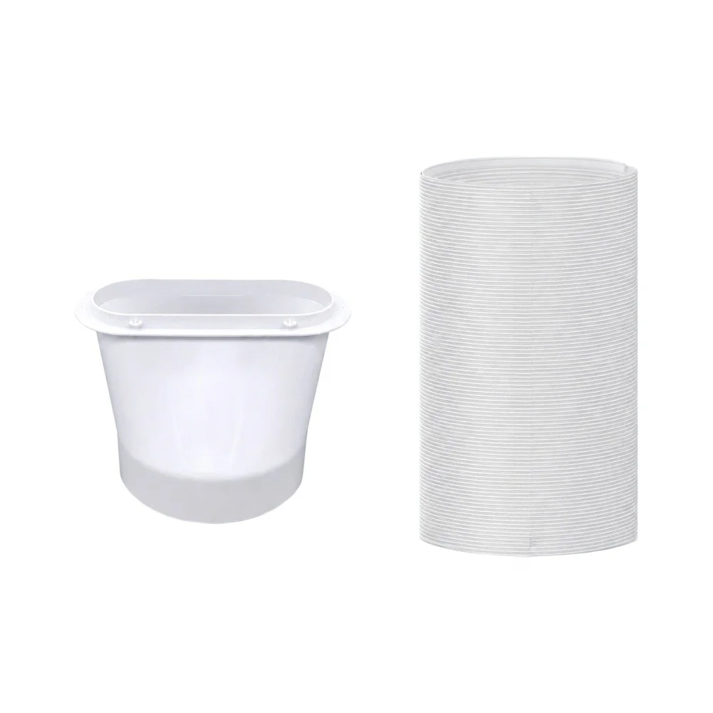 Portable Air Conditioner Hose with Flat Mouth Connector Ventilation Kit 5.9 Inch Diameter 150mm for Most Units