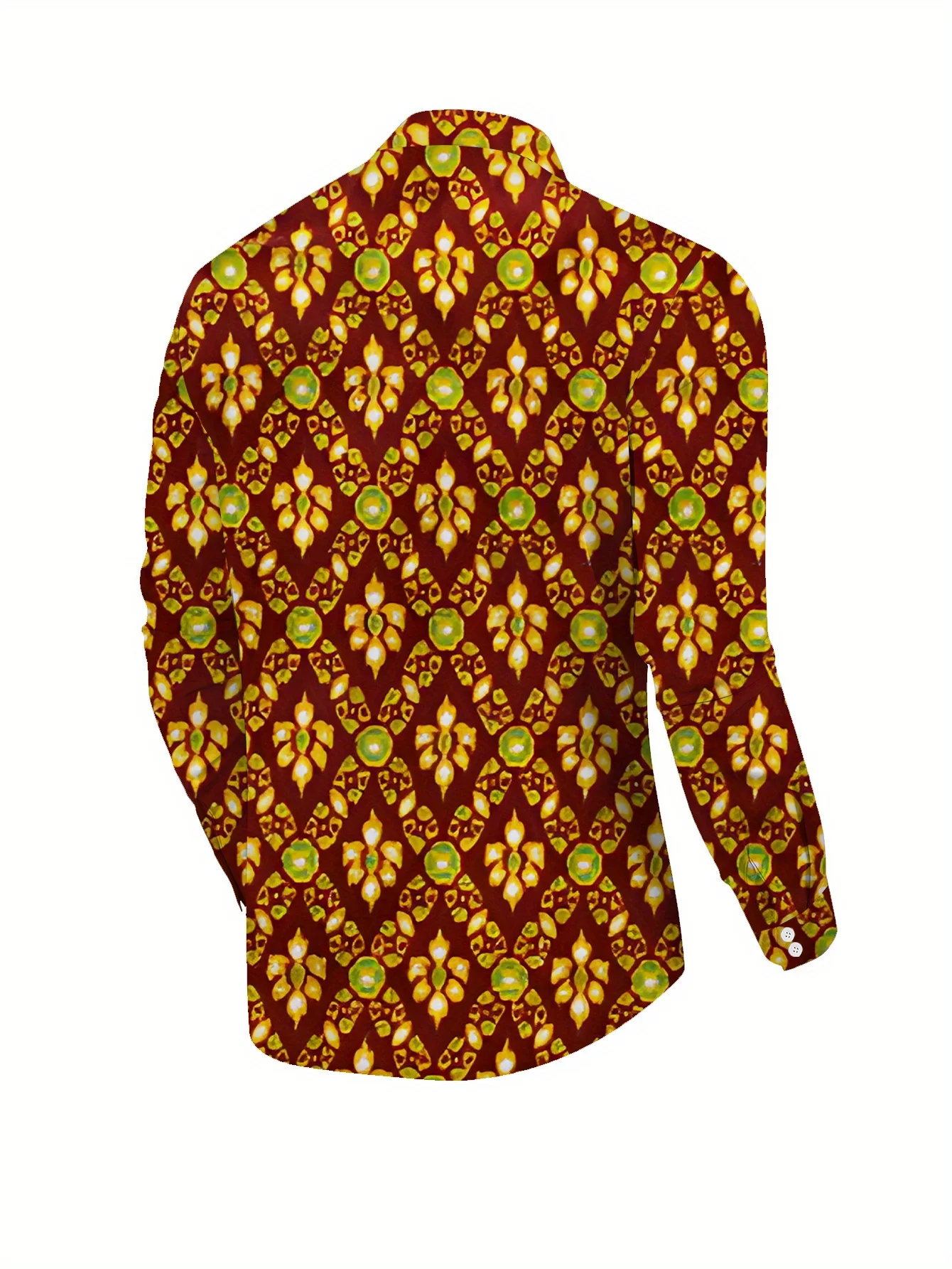 New Men's Shirt 3D Simple Line Print Clothes Fashion Button Lapel Street Trend Men's Hawaiian Long Sleeve Shirt，