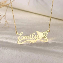 Personalized Stainless Steel Butterfly Form Name Necklace, A Lightweight And Exquisite High-quality Necklace, Delicate Gifts.