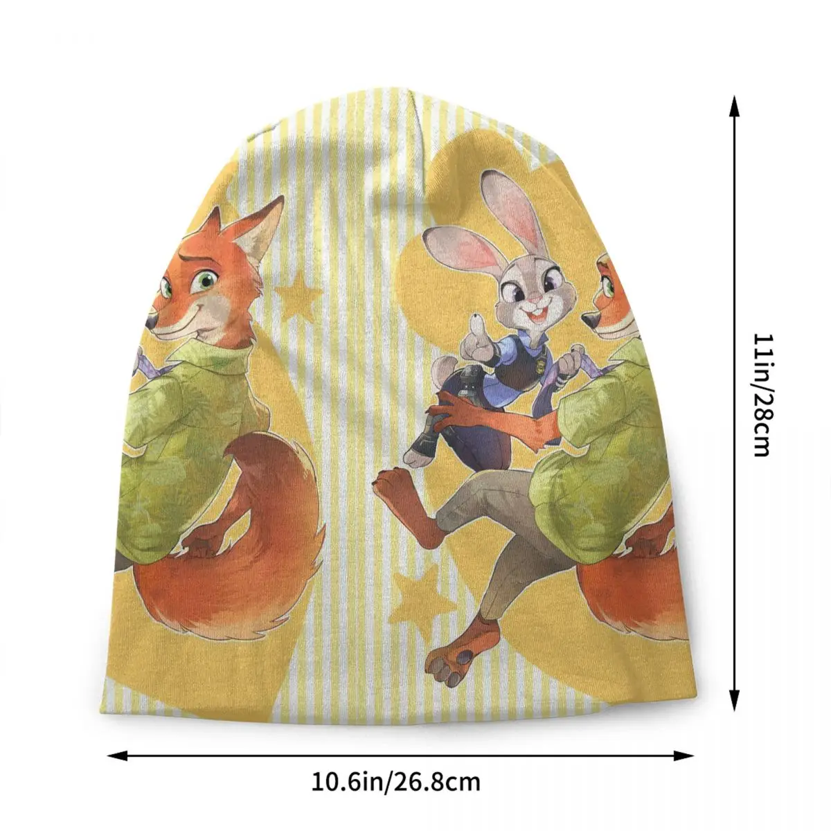 Custom Judy Nick Bonnet Hats Street Knitted Hat For Women Men Warm Winter Zootopia Character Anime Skullies Beanies Caps