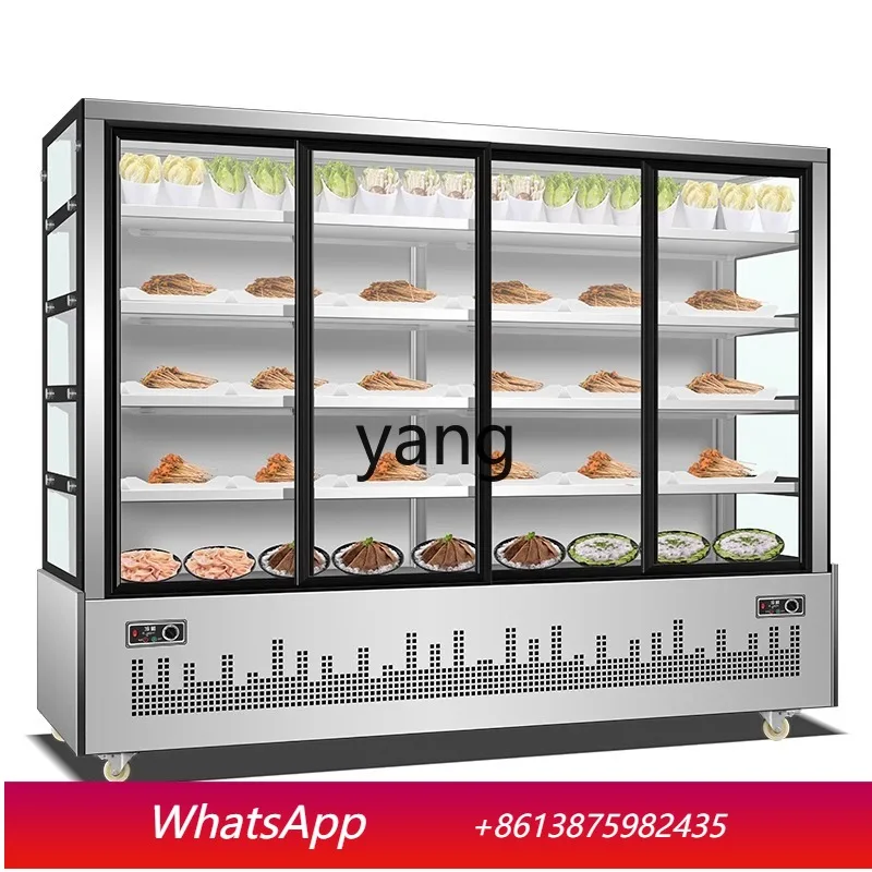 

Холодильный шкаф-витрина VC ruit Malatang для шашлыков, овощей и барбекю, коммерческий холодильник для сохранения свежести продуктов