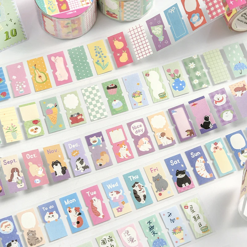 30mm X 3m Die-Cutting Tape Aesthetic Decorative Stickers Art Masking Tape for Journal Scrapbooking Handmade Label