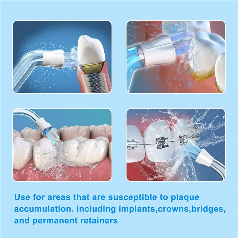 

Flosser Replacement Tips For Waterpik Water Flosser,Plaque Seeker Replacement Tips Compatible For Waterpik Water Durable 6 Pack-