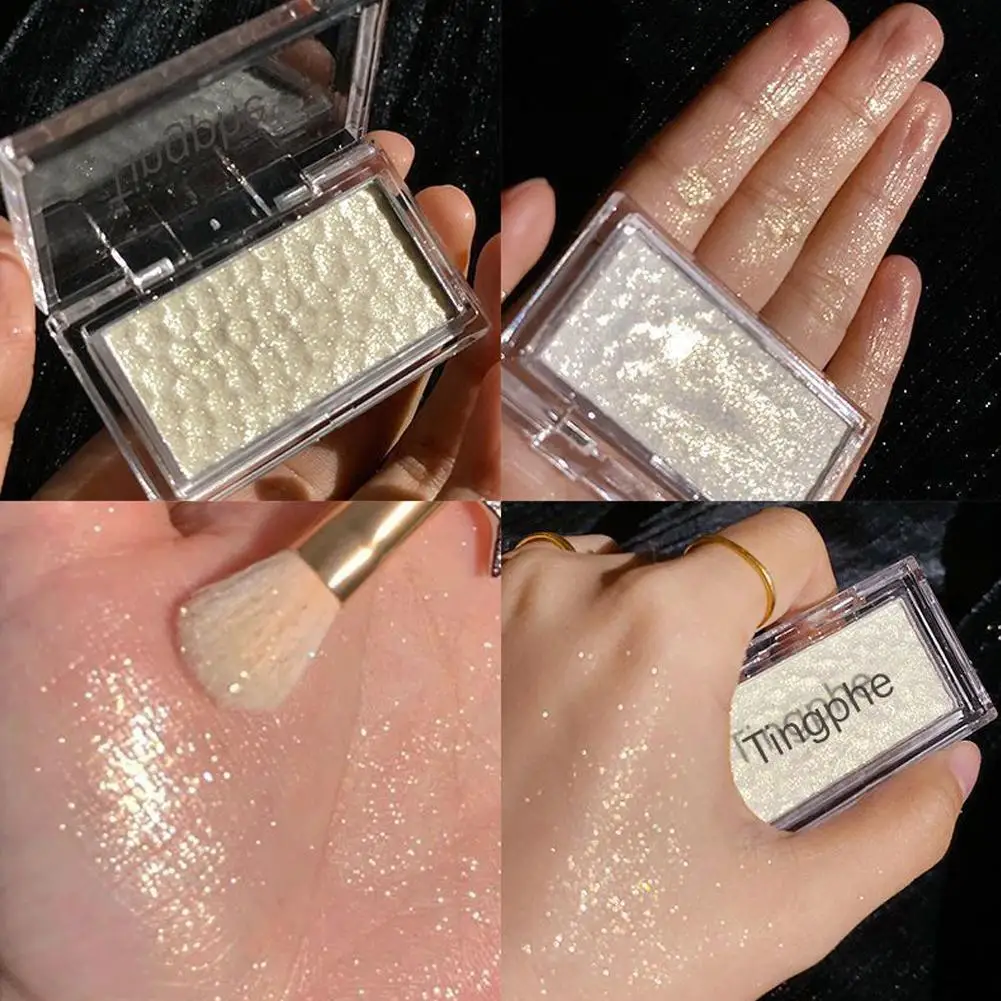 Aardappel Glitter Monochroom Oogschaduw Palet Natuurlijk Licht Markeerstift Poeder Voor Delicate Oogmake-up Diamant Verhelderende T7K9