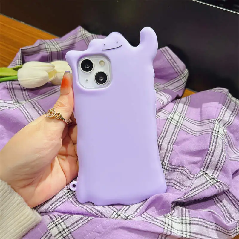 3D Cute Cartoon Ghost Soft Rubber Case for iPhone 15 14 13 12 11 Pro Max Shockproof Cover Stylus Pen Pendant Halloween Gifts