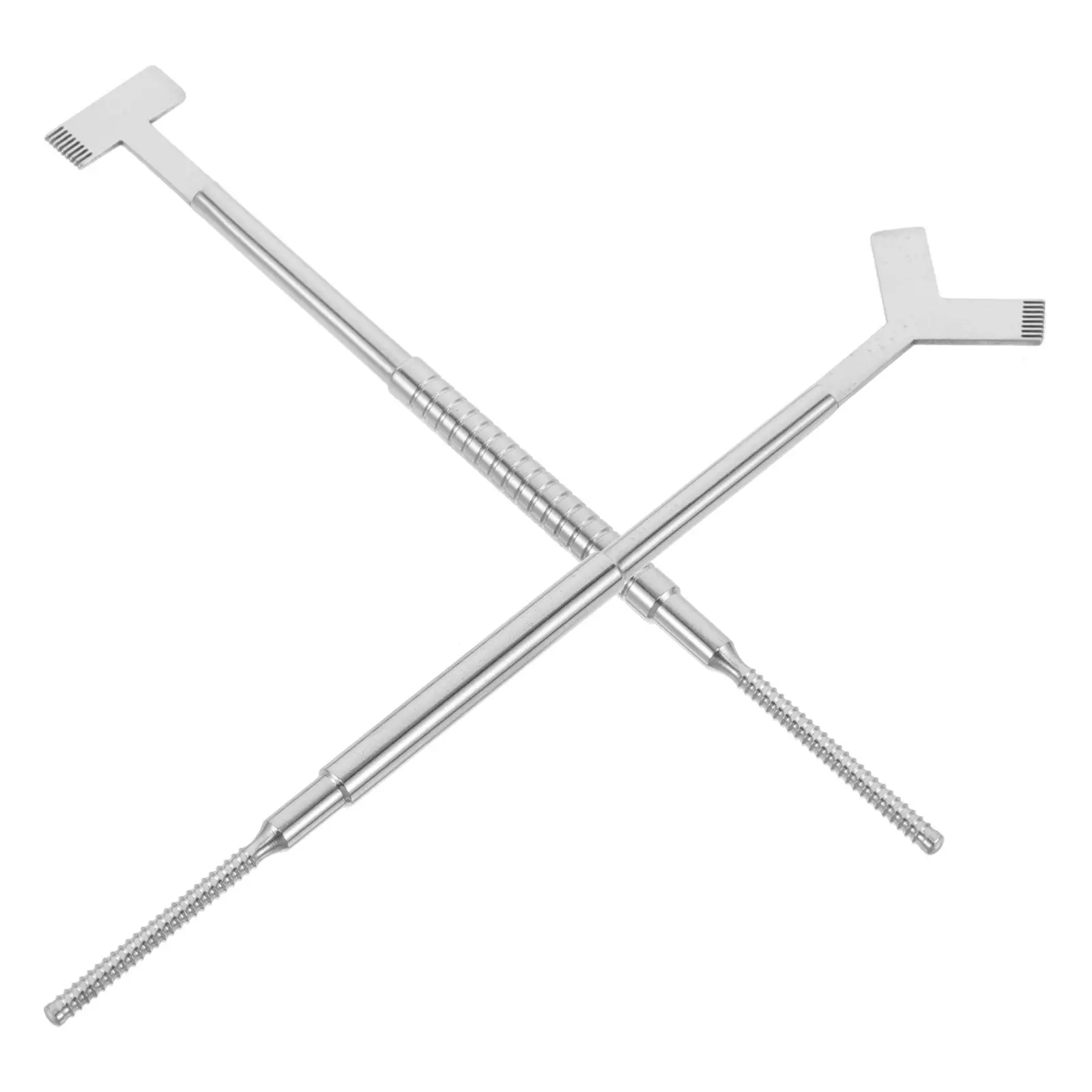 2Pcs Metal Eyelash Styling Tool Set Y Shaped T Shaped Comb Lash Separator Curling Rod for Professional Salon Home Use