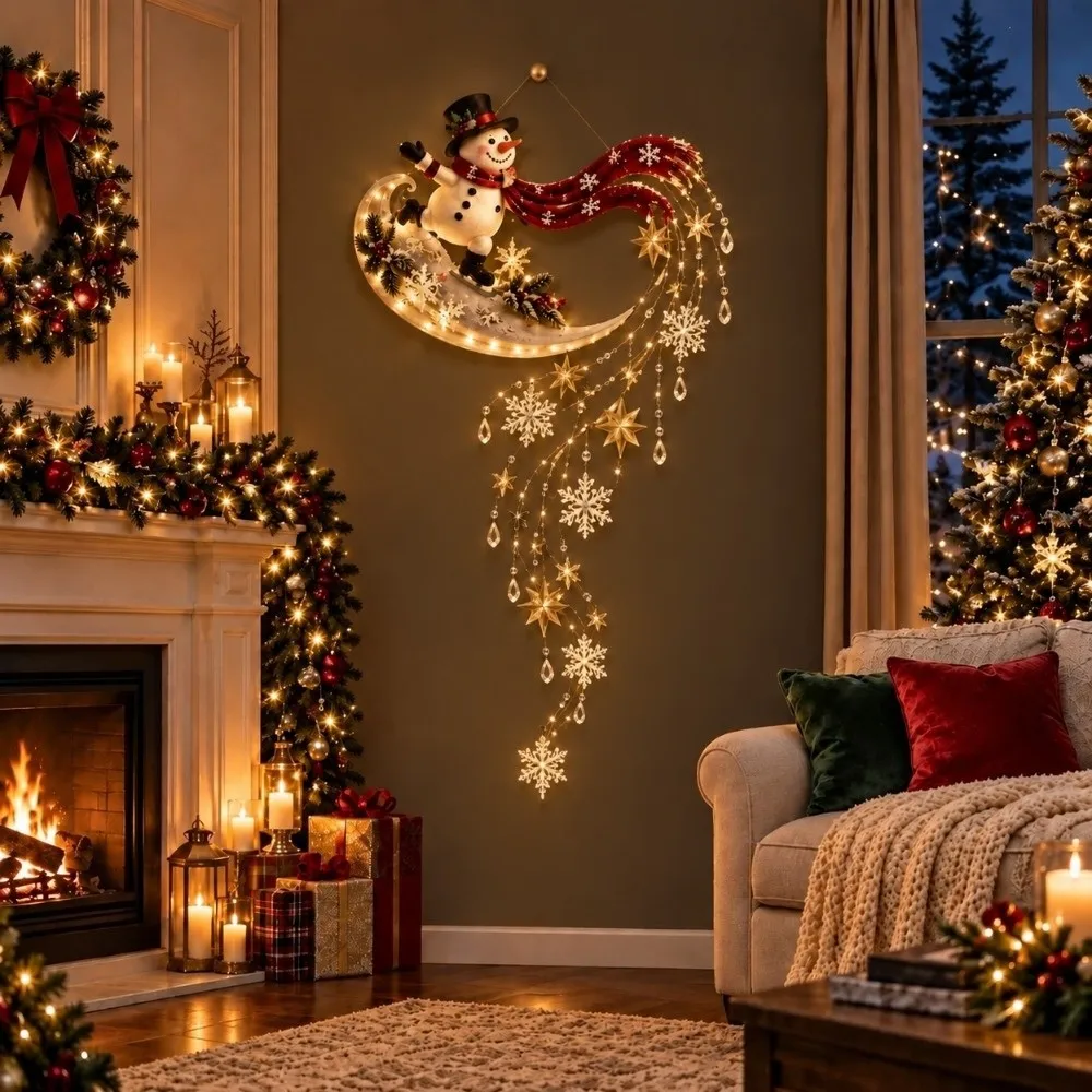 LED Angel Blessing Wall Light Christmas Wall Decor Warm White Lights Light-emitting Birth Scene Wall Decor Wall Mounted