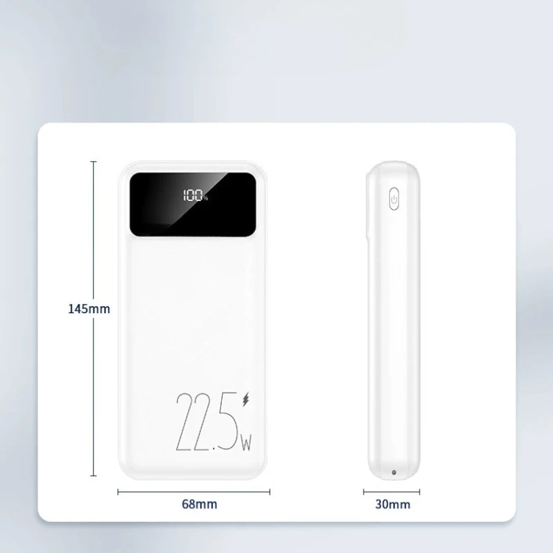 Ultra Large 20000mAh Power Bank Built-in Charging Cable Fast Charge Portable Travel Charger 3C Certified Support Airplane Carry