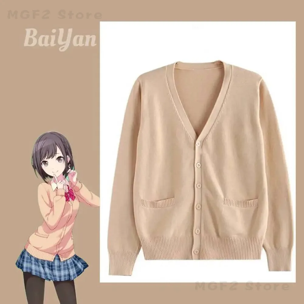 

Wear Autumn Halloween Cosplay ‌Shinonome Ena‌ Cosplay Costumes Knitted Cardigan Anime Jacket Casual Spring Gift