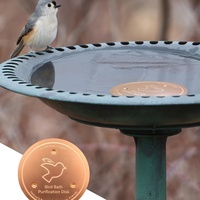 Bird Bath Copper Disk, Copper Cleaning Disk, Physical Safe Water All-Season, Universal Fit for Outdoor Birdbaths