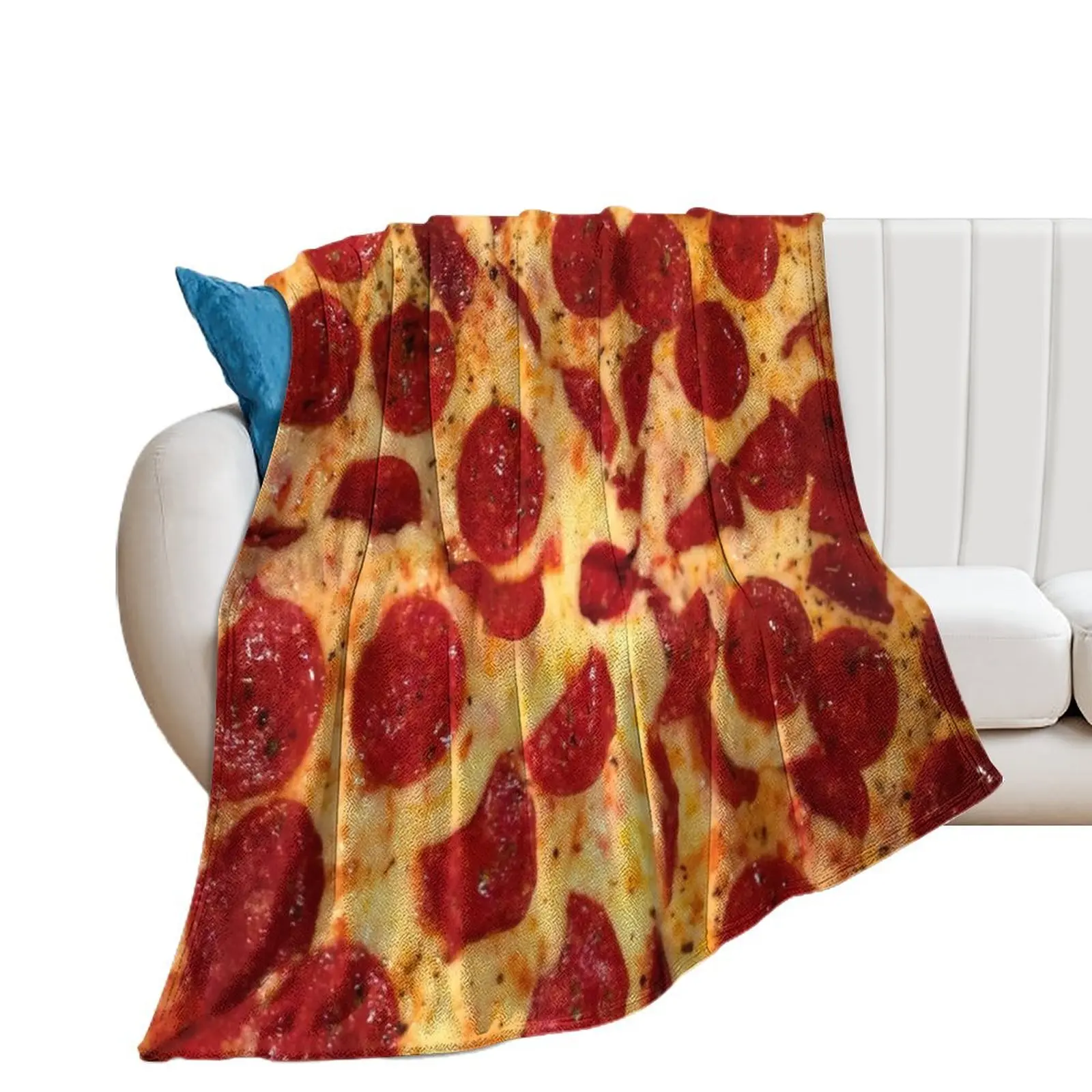 

PEPPERONI PIZZA 17 Throw Blanket Kid'S Decorative Sofa Large Soft Plaid Blankets