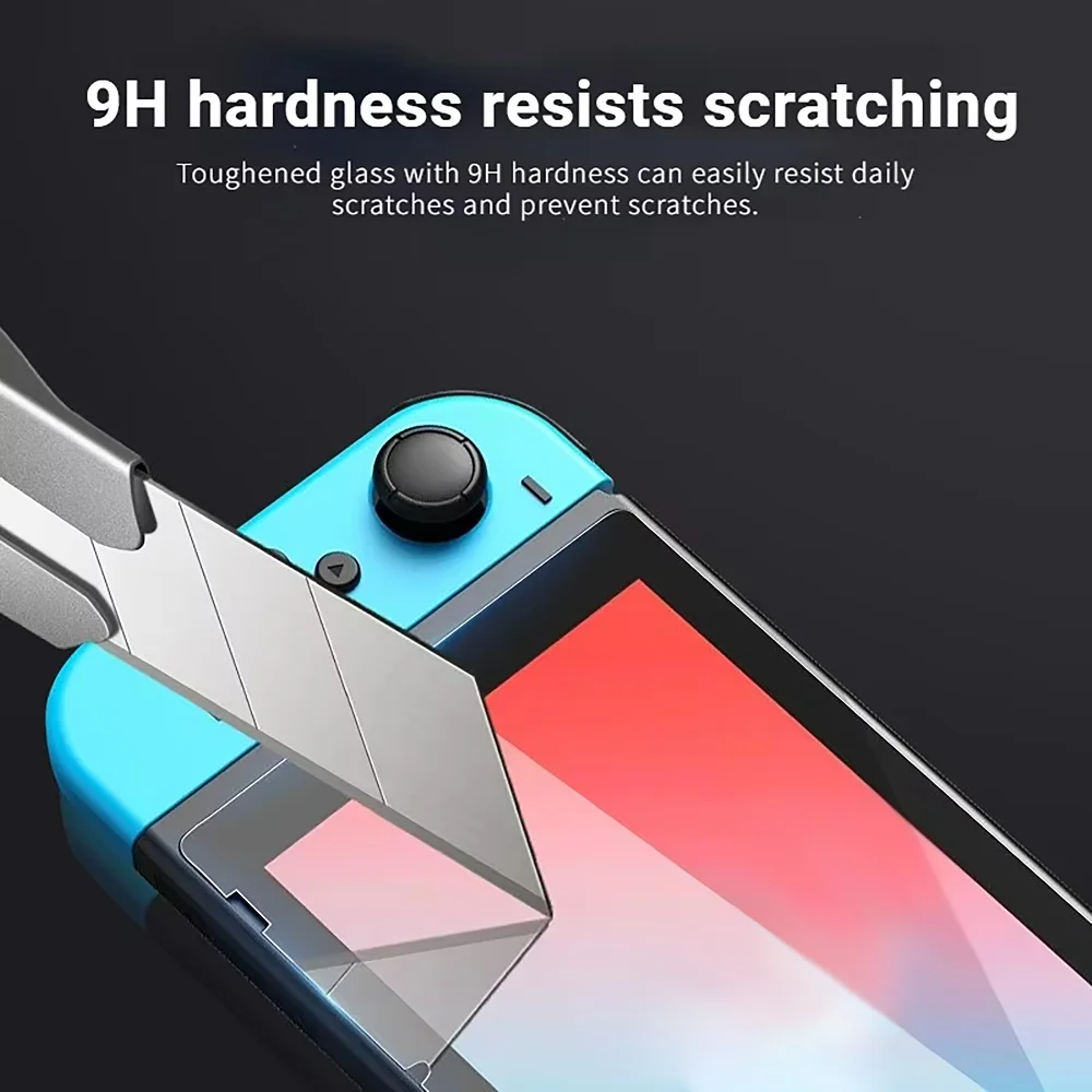 Protetor de tela de vidro temperado compatível switch lite/switch oled película protetora dura para switch game console 1/2 peças