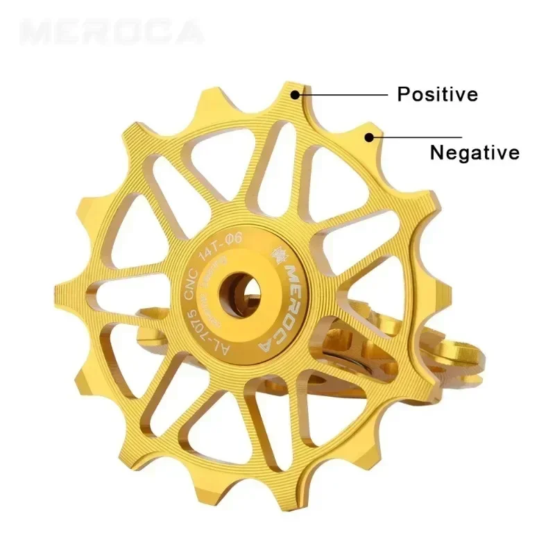 MEROCA  Bicycle Ceramic Rear Derailleur Pulley Wheel Guide 12T/14TMTB Ceramic Bearing  for Sram Shimano Mountain Bike MTB Part