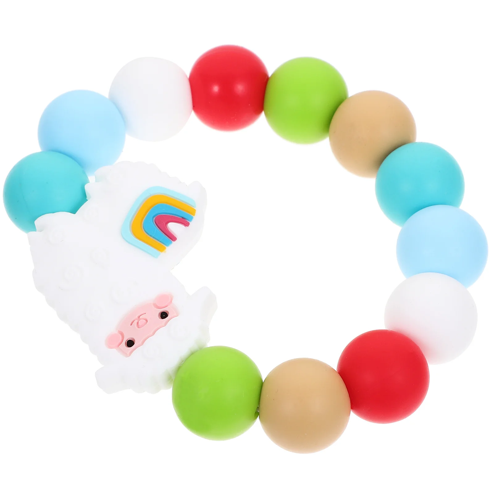 الطفل سيليكون التسنين مطرز سوار لينة الرضع عضاضة سحر مريح آمن طفل عضاضة حبة سوار