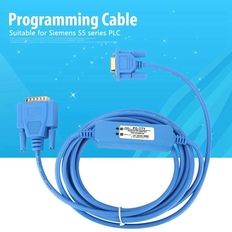 PC-TTY PLC Programming Cable Communication Data Download Line Is Suitable For Siemens S5 Series 6ES 5734-1BD20