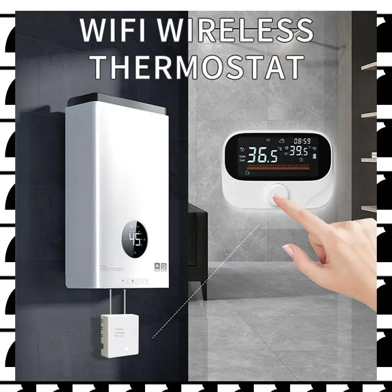 

A44U Tuya Wi-Fi умный дом беспроводной термостат RF аккумулятор газовый котел водонагрев цифровой регулятор температуры