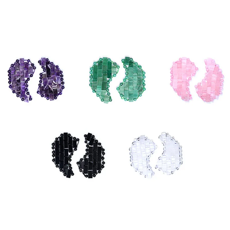 Crystal Jade Eye Stick Moon Spa Eye Massager Mini Jade Eye Mask Eliminates Eye Edema Facial Massage And Skincare Tools