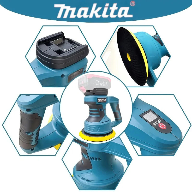 

Makita Power Tool Cordless Car Polisher 8 Gears Adjustable Auto Electric Waxing Sanding Sealing Glaze Tool