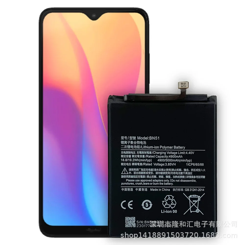 Remplacement de batterie de téléphone portable pour Xiaomi Redmi, remplacement de téléphone portable, haute qualité, 24.com, nouveau, BN51, 5000mAh, 8, 8A